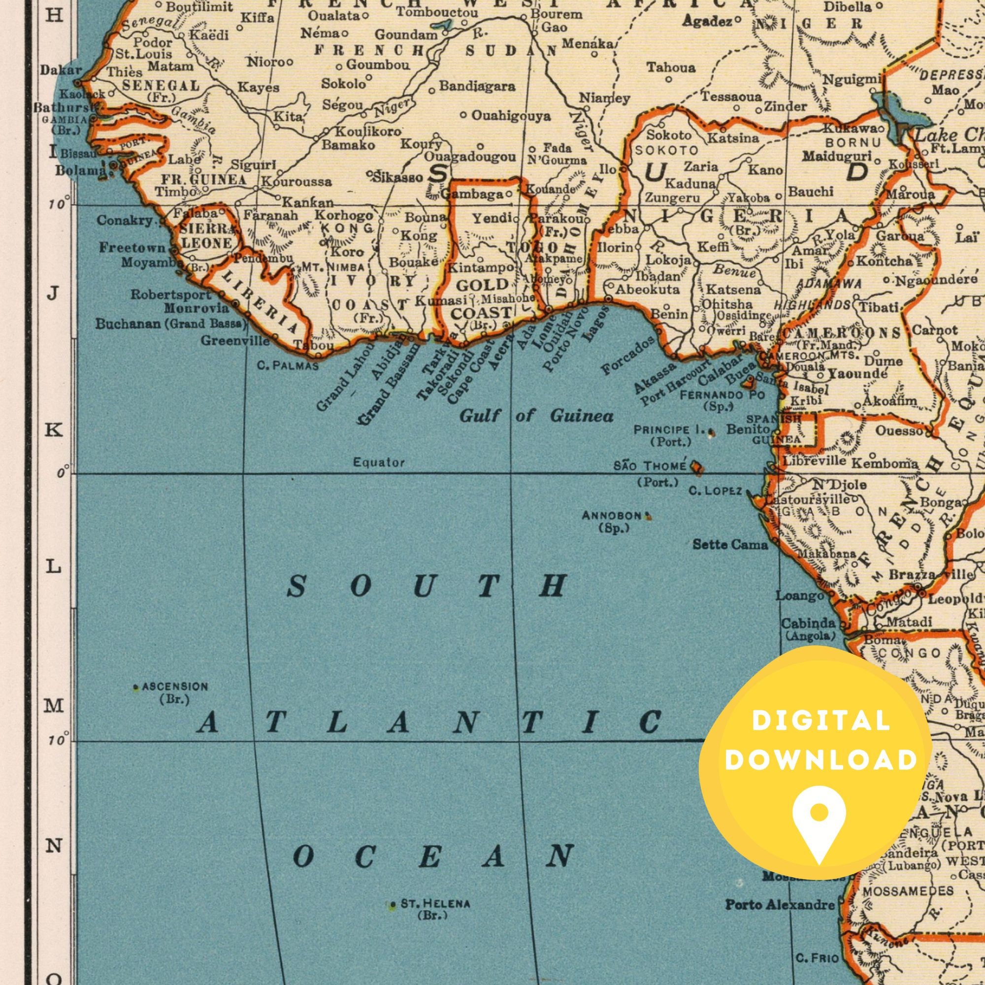 Map of Africa Printable Africa Map Africa Map Poster Africa Map Map of Africa Printable Africa Map Africa Map Poster Africa Map