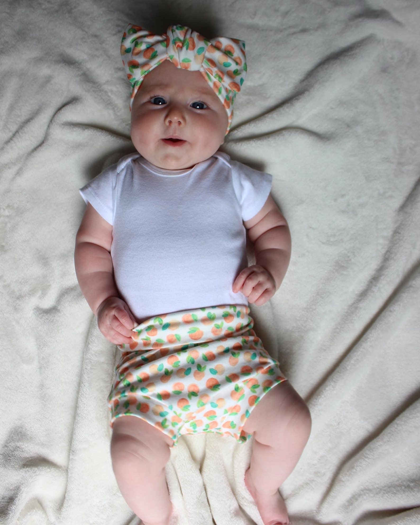 Baby Bummie Set Peach Baby Girl Clothes Baby Bow Headband y Etsy España