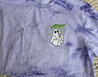 Alani-Geist, besticktes T-Shirt, Halloween-T-Shirt, besticktes T-Shirt, Herbst, Alani-Geist, besticktes T-Shirt