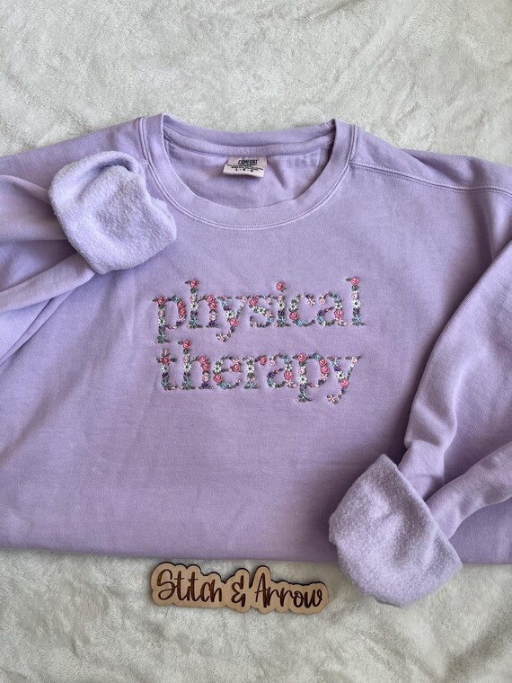 Felpa con carattere floreale ricamato felpa personalizzata con