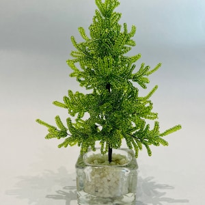 Árbol de Navidad, decoración navideña, árboles artificiales, árboles de cuentas verdes, cuentas checas, ideas de regalo, regalo, árbol de cuentas, decoración del hogar, regalos