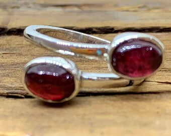 Ruby Ring, Cabochon Ring, 925 Sterling Silver Ring, Adjustable Ring, Vintage Ring, Gemstone Ring, Ruby Ring for her, July Birthstone Ring