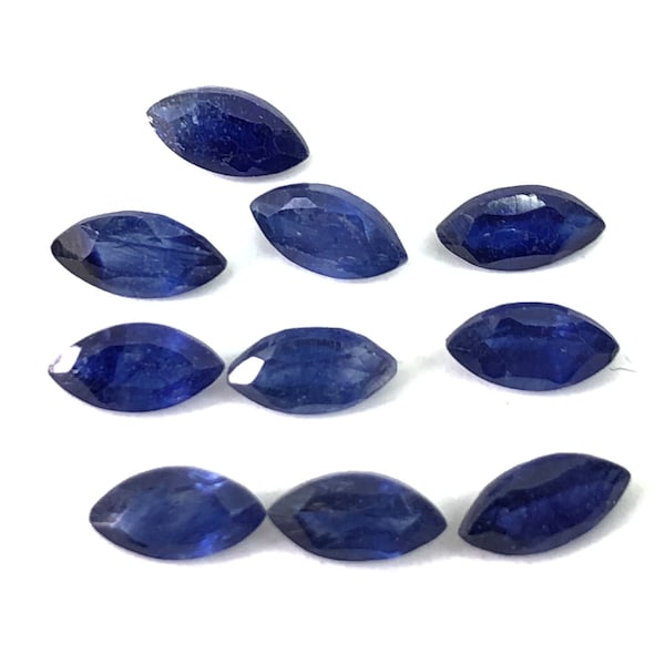 Blue Sapphire Marquise Shape Cut Faceted Size 4x2mm, 5x2.5mm, 6x3mm, 7x3.5mm, 8x4mm, 9x4.5mm, 10x5mm, 11x5.5mm& 12x6mm Best Seller Item