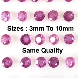 Pink Sapphire Round Shape Cut Faceted Loose Gemstone Size 3mm, 4mm, 5mm, 6mm, 7mm, 8mm, 9mm & 10mm AAA Top Quality Best Seller Item Of Shop