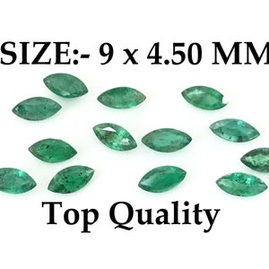 Natural Emerald ~ Marquise Shape ~ Size 9x4.50 mm ~ Cut Faceted Loose Gemstone ~AAA Quality Emerald For Pendant, Ring, Earring Jewelry