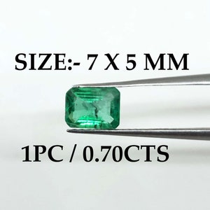 0.70 Ct Emerald Top Quality Octagon Shape SIZE 7x5 mm Cut Faceted Beautiful Unique Quality Loose Gemstone Best For Ring Size Making Jewelry