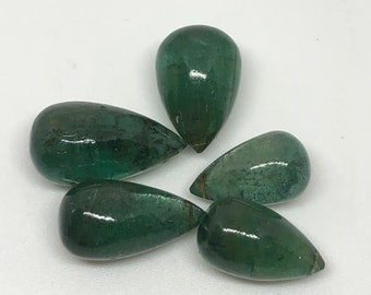 Larme percée d'émeraude 100 % naturelle pour la fabrication de bijoux à suspendre - Pierre de naissance de mai zambien au meilleur prix de gros