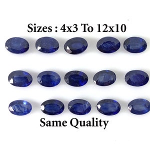 Blauwe Saffier Ovale Vorm Geslepen Facet Losse Edelsteen Maat 4*3, 5*3, 5*4, 6*4, 7*5, 8*6, 9*7, 10*8, 11*9 & 12*10mm Bestseller Artikel van winkel