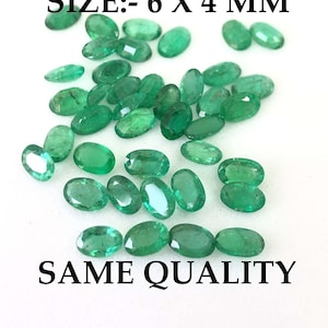 Natuurlijke smaragd topkwaliteit ovale vorm Afmeting 6 x 4 mm geslepen facet Mooie kwaliteit losse edelsteen Beste voor het maken Sieraden-Groothandel