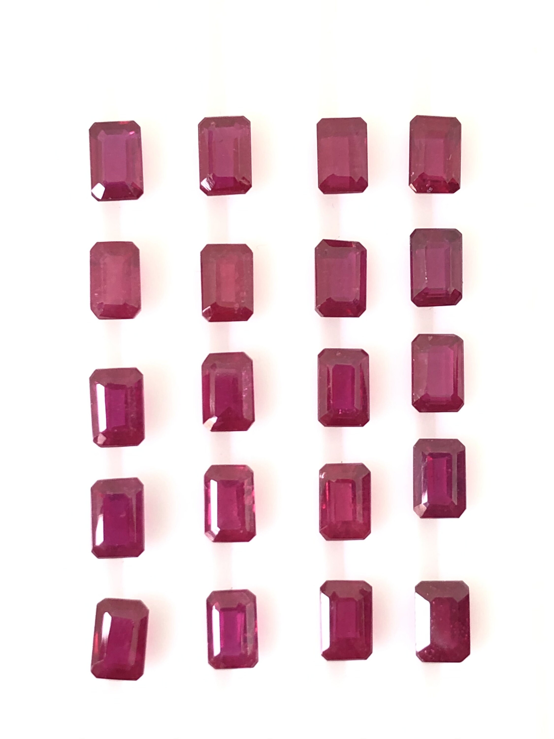 Polygon Cut Ruby Ruby Octagon Shape Cut Faceted Loose Gemstone Size 4x3mm, 5x3mm, 5x4mm ...