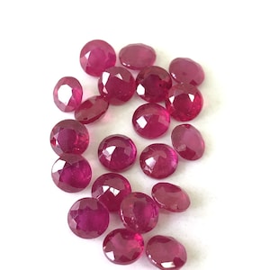Red Ruby Round Shape Cut Faceted Loose Gemstone Size 2mm, 3mm, 4mm, 5mm, 6mm, 7mm, 8mm, 9mm, 10mm, 11mm & 12mm Top Quality Best Seller Item image 6