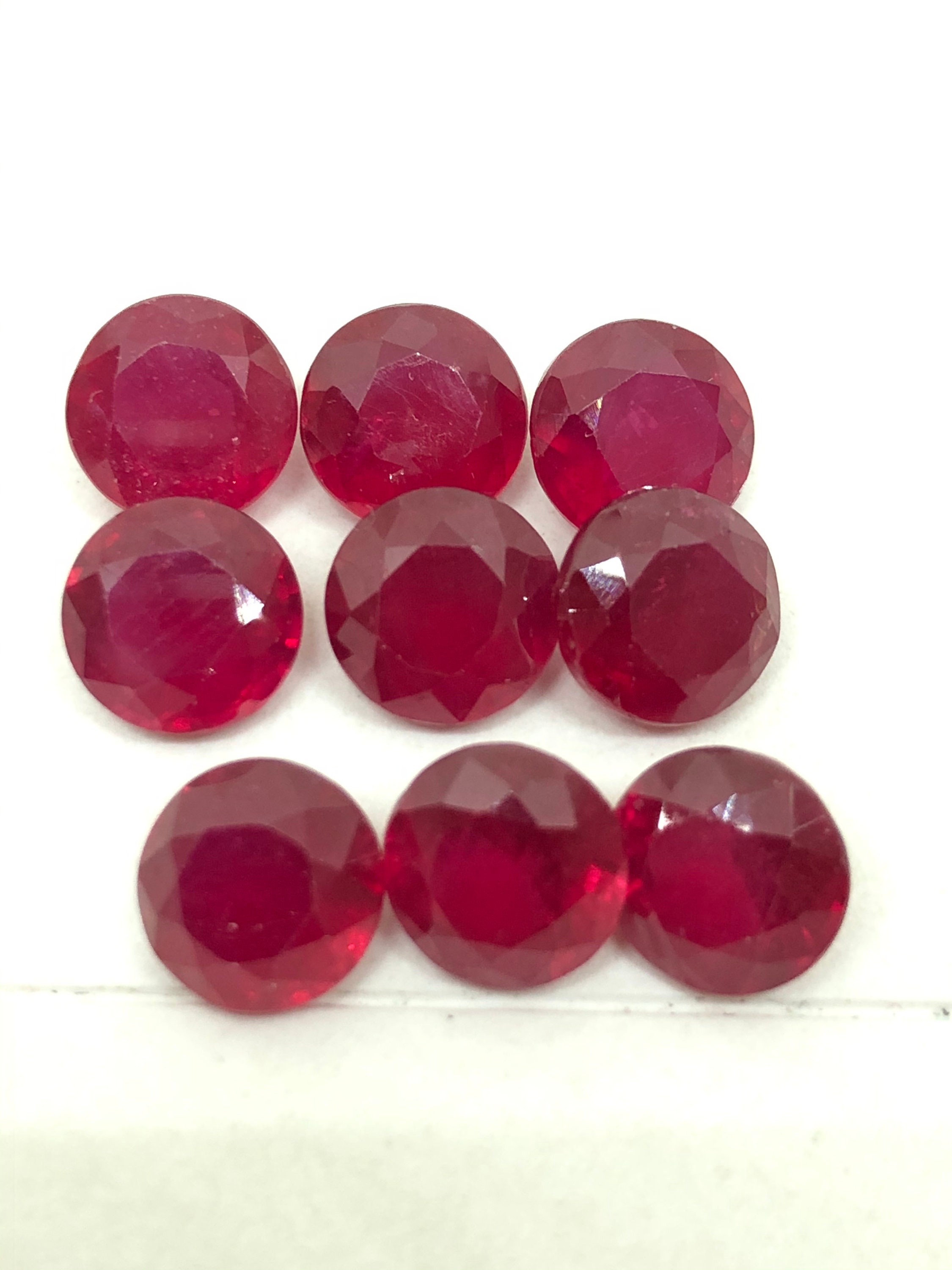 Red Ruby Round Shape Cut Faceted Loose Gemstone Size 2mm, 3mm, 4mm, 5mm ...