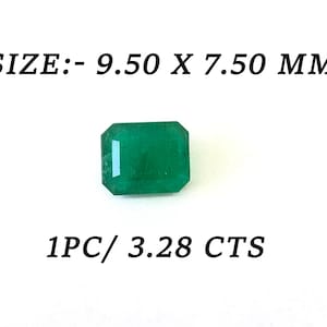 3.28 Ct 100% Natural Green Emerald Octagon Shape Size 9.5x7.5 mm Loose Gemstone-Powerful May Birthstone For Making Beautiful Ring Jewelry
