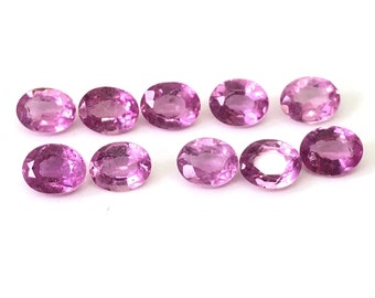 5.00 Ct PINK SAPPHIRE Oval Shape 5x4mm AAA Quality Cut Calibrated Wholesale 10 Piece Lot Loose Gemstone Use For Making Jewelry Necklace Set