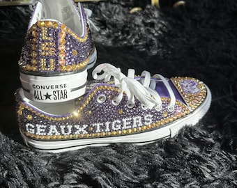 Rhinestones shoes, bling sneakers, sparkle shoes, college team, sports teams, birthday, personalized shoes