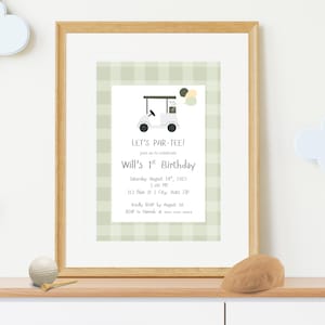 Let&#39;s Par-Tee Birthday Invitation, Digital Download for Canva