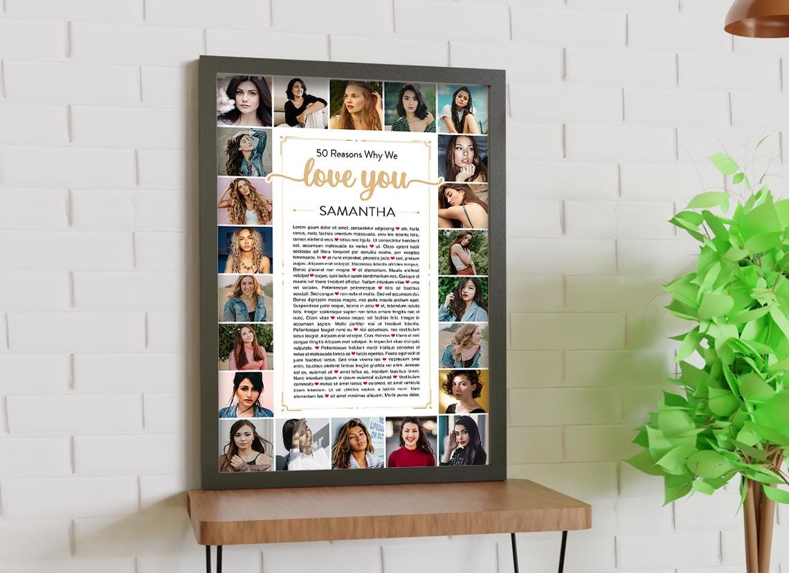 50 Reasons - Why I Love you -  Customizable Love Manifesto