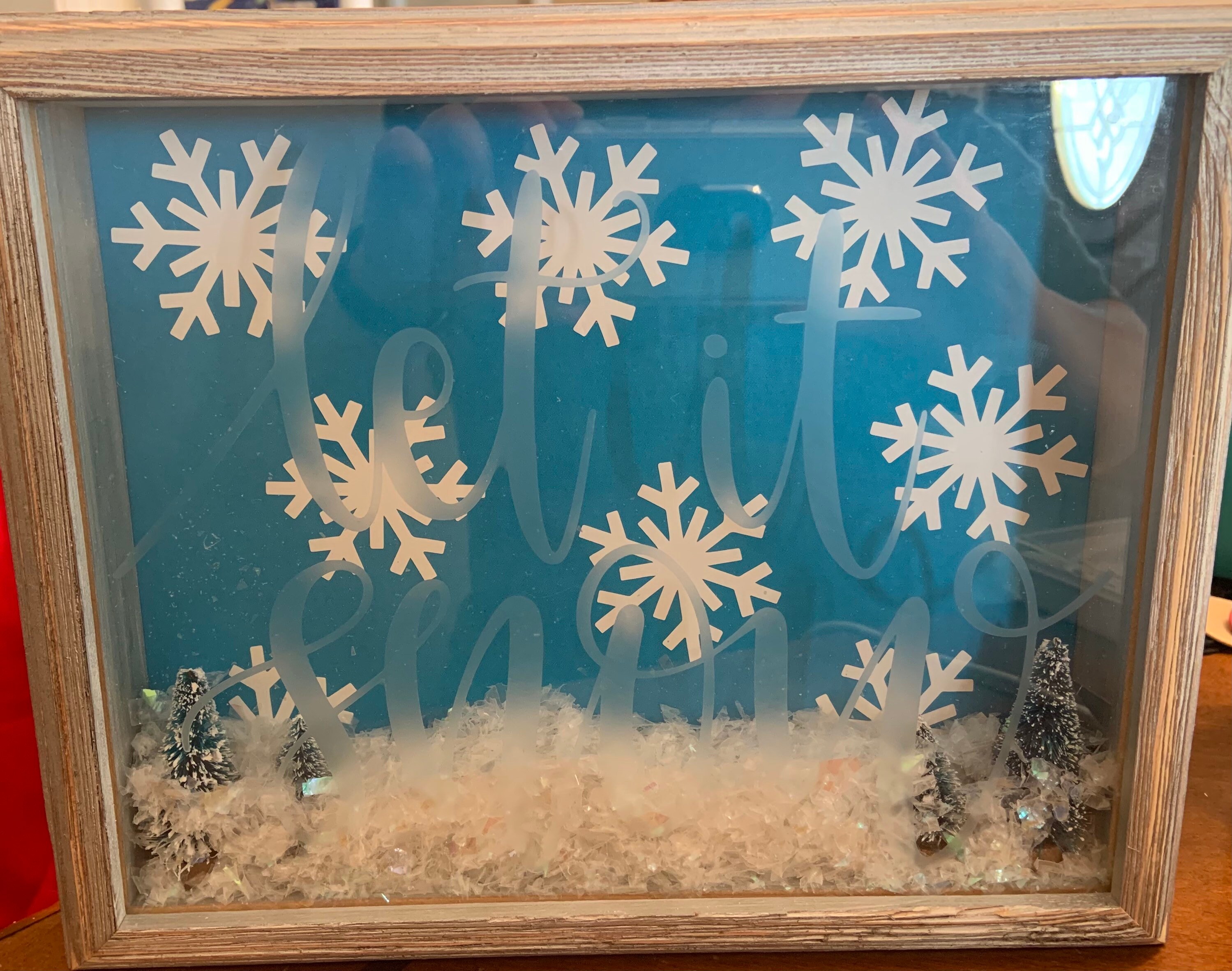Let It Snow Shadow Box Etsy