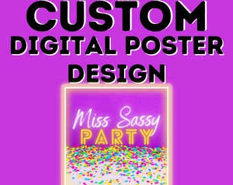 Custom Poster Design, Hip Hop Birthday Posters, 3 Party Signs, The Big ONE, Hip Hop Baby Shower, Custom Text, Black and Gold, Notorious one