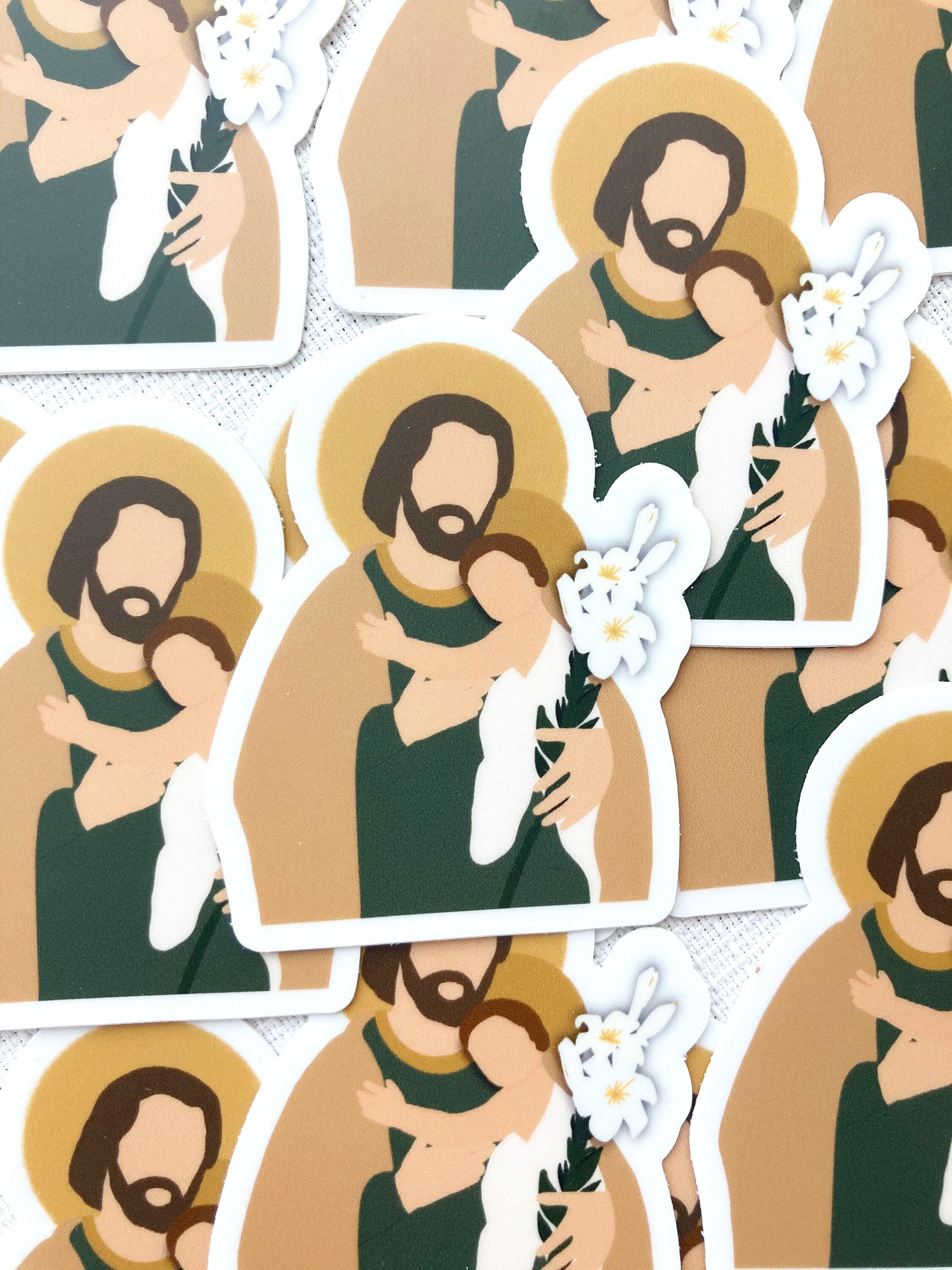 Saint Joseph Vinyl Sticker Catholic Sticker Saint Sticker - Etsy
