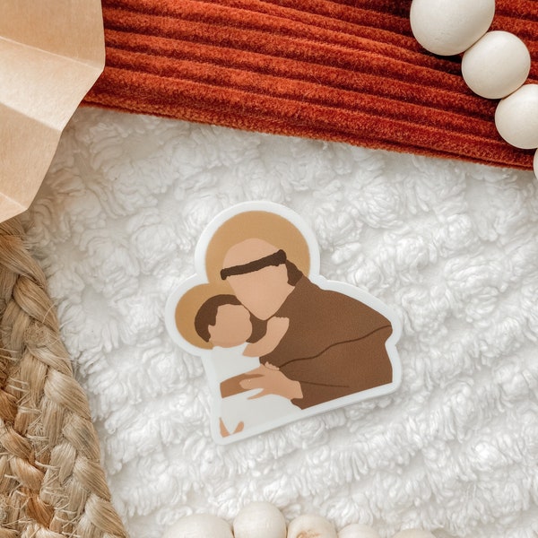 St. Anthony of Padua Vinyl Sticker, Catholic Sticker, Saint Sticker, Laptop Sticker