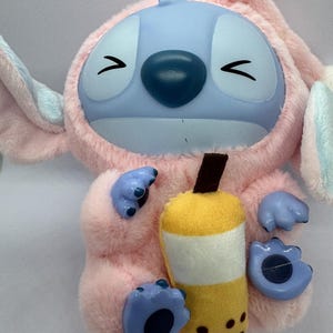 MINISO Disney Stitch Eat Something Before Sleep Collection Vinyl Plush Boba