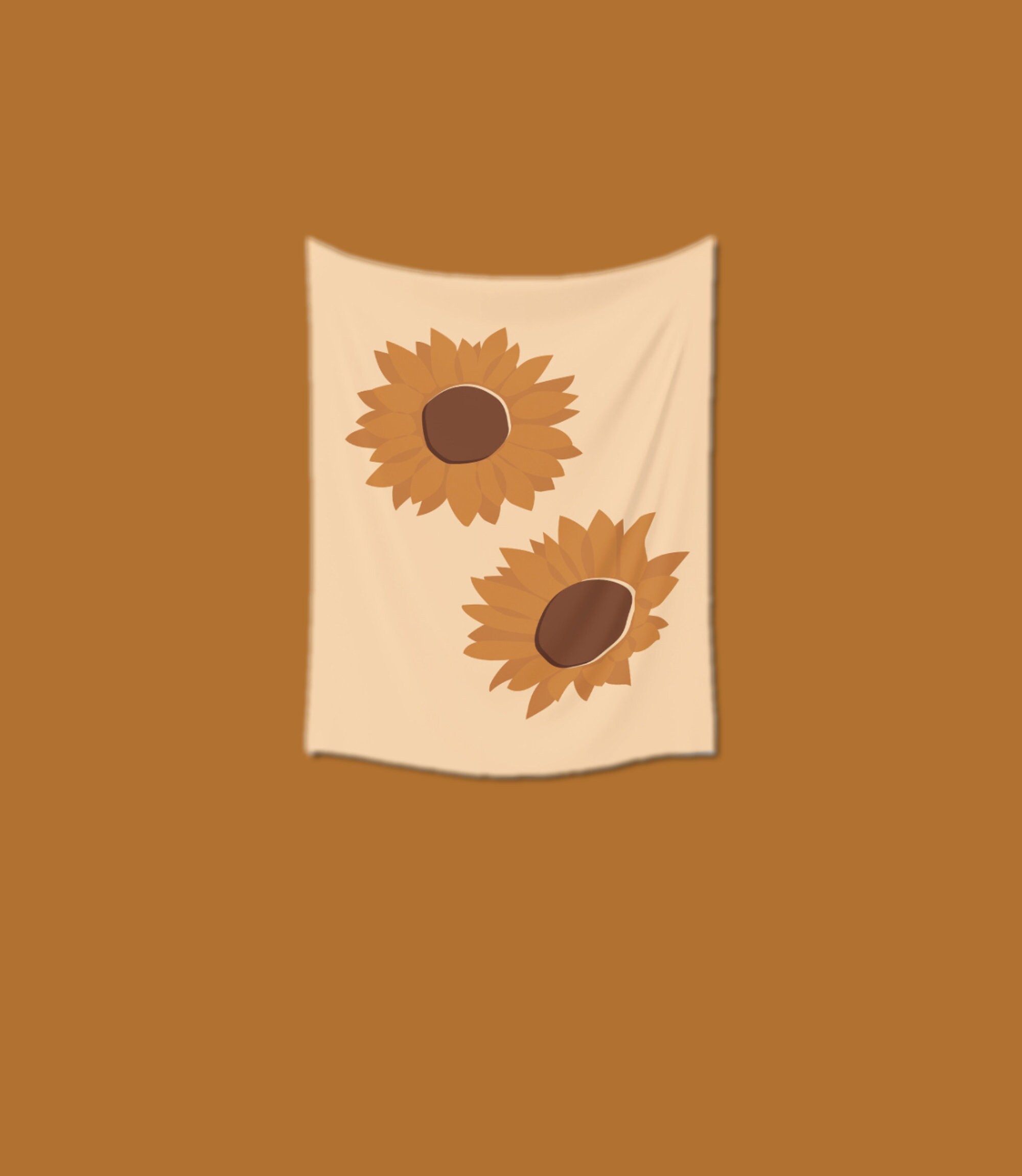 Sonnenblumen minimalistisch Wandteppich | Etsy