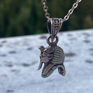 925 Sterling Silver Pharaoh Head Pendant – Ancient Egyptian Inspired Design