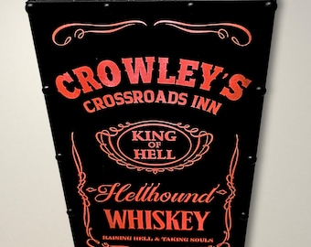 Supernatural Crowley Whiskey LED Lightbox