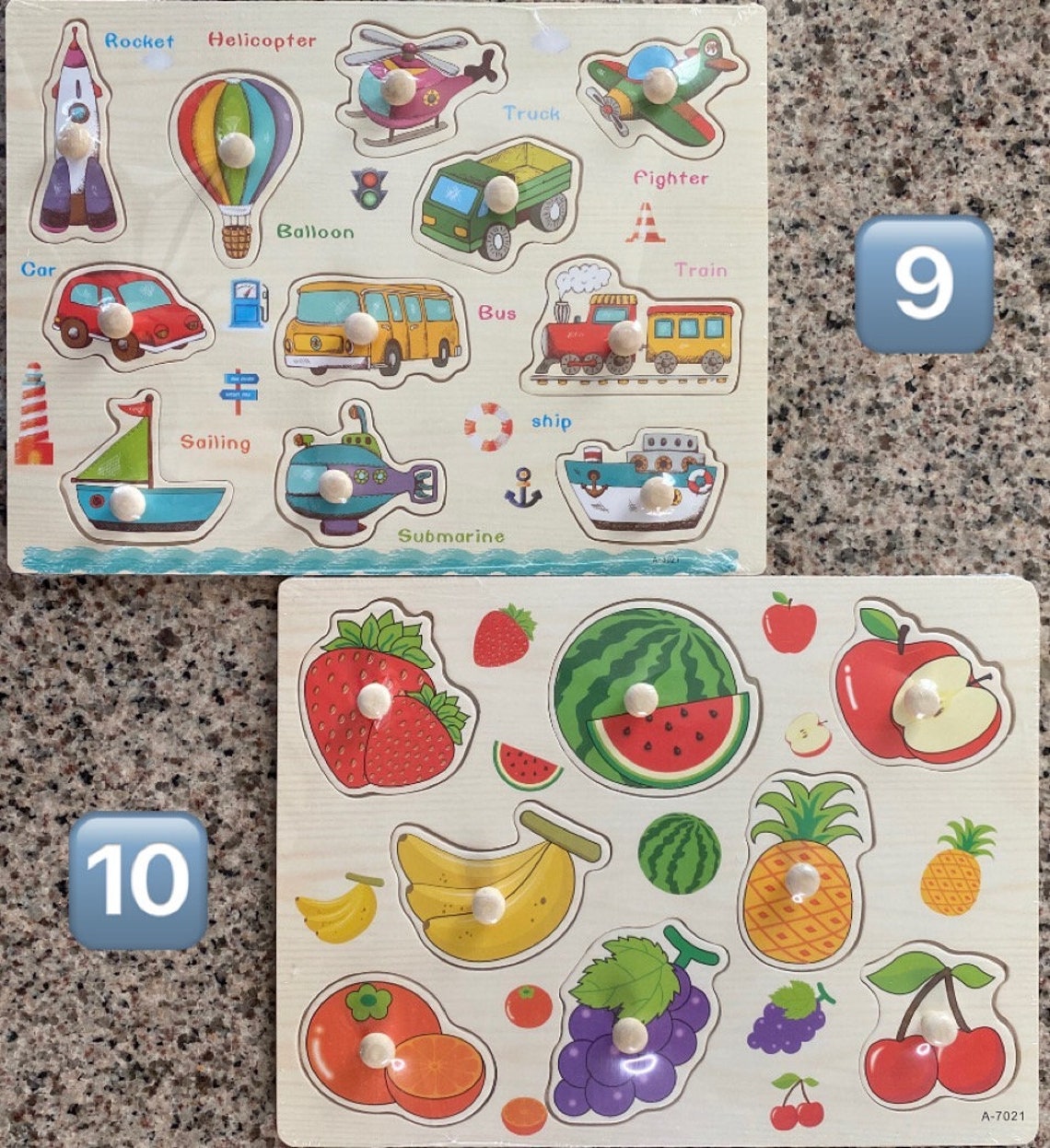 Wooden Peg Puzzle Etsy