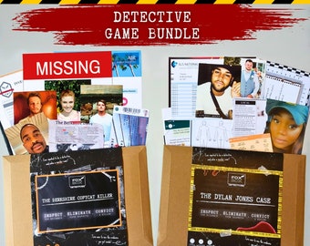 DETECTIVE BUNDLE to solve at home - The Dylan Jones Case & The Berkshire Copycat Killer- true crime, detective game, date night, murder case