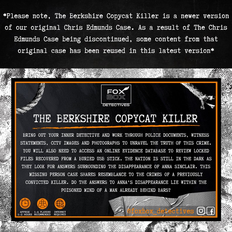 DETECTIVE COLD CASE to Solve the Berkshire Copycat Killer Etsy