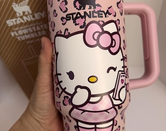Hello Kitty  Engraved Stanley Tumbler, 40oz Large Personalized Cup