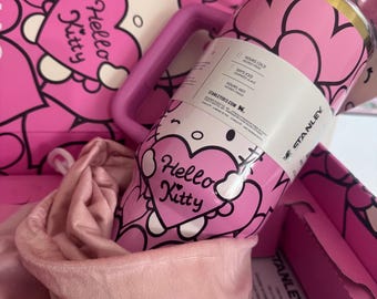 Versand inklusive-Valentine Kitty gravierte 40 Unzen große Tasse, perfektes Geschenk für jeden Anlass.