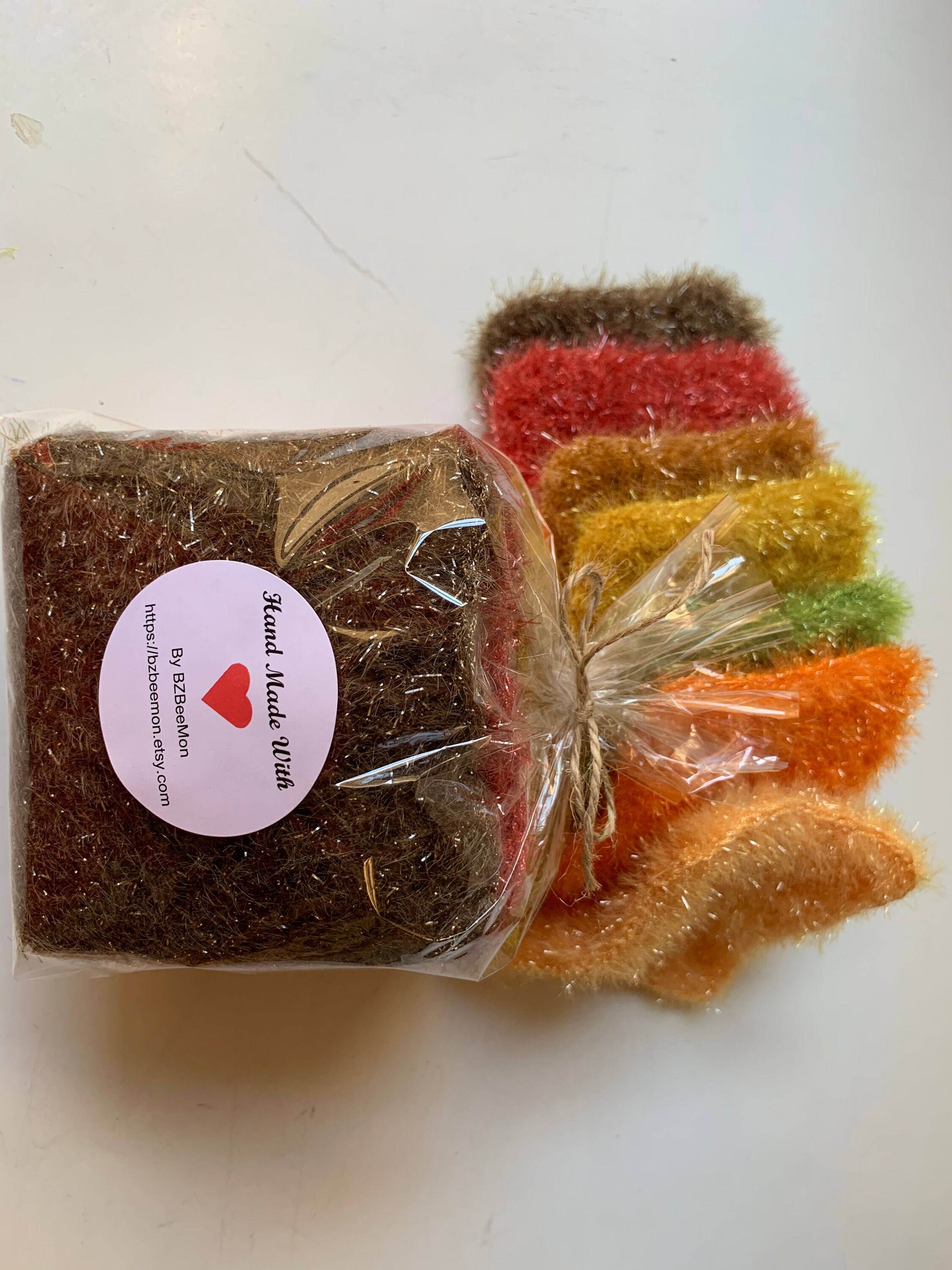Scrubbies -square, Fall Colors (set of 7) - Etsy