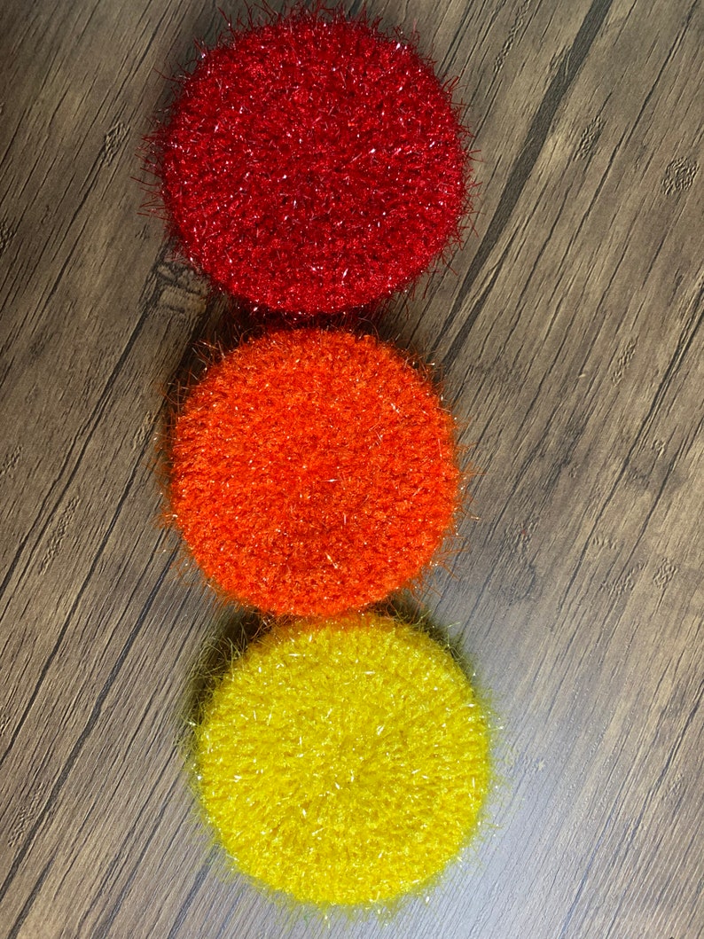 Scrubbies Small but Tough rainbow Colors set of 7 Etsy