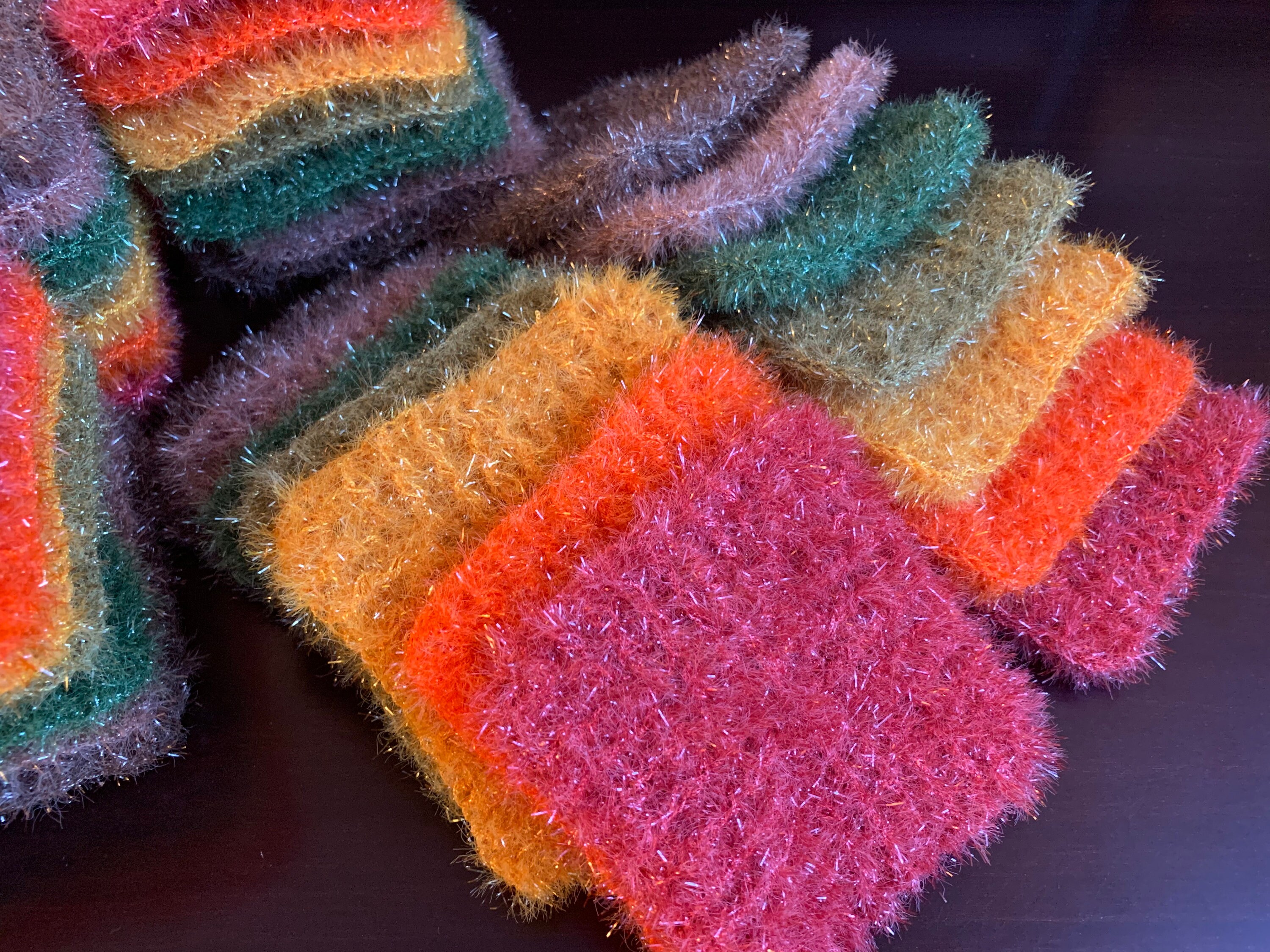 Scrubbies square, Fall Colors set of 7 - Etsy