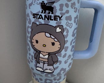 Blue Hello Kitty  Engraved Stanley Tumbler, 40oz Large Cup