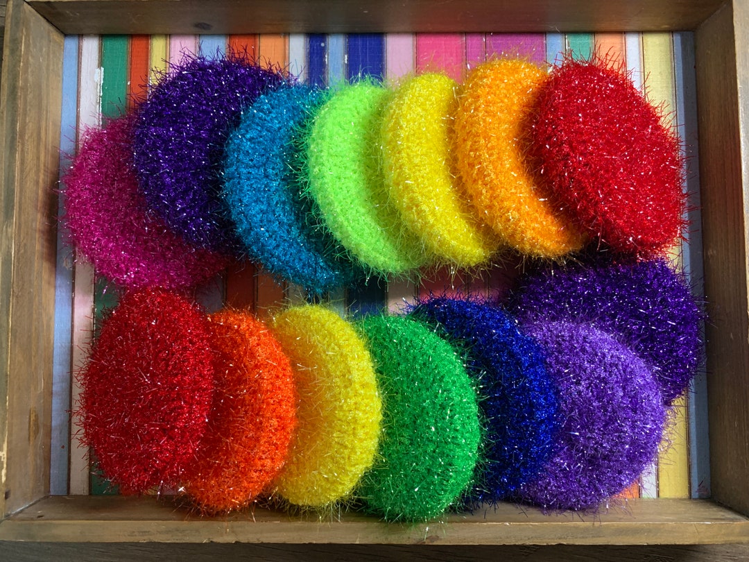 Scrubbies Small but Tough rainbow Colors set of 7 Etsy