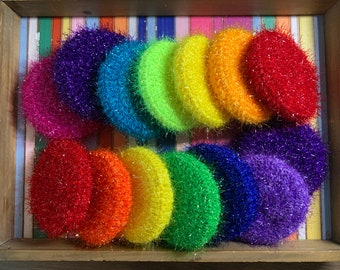Scrubbies - Small but tough (Rainbow colors -Set of 7)