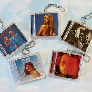 Personalized NFC CD Keychain, Custom keyring stocking stuffer charms, photo Album play your music
