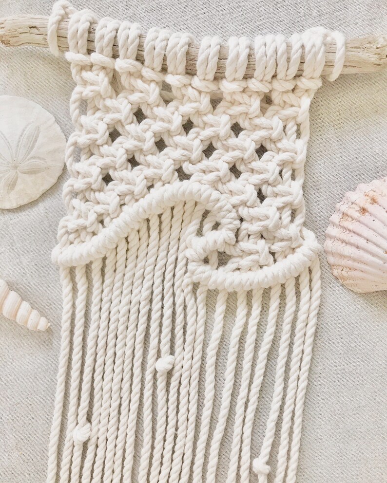 Beach Decor / Macrame Wave Wall Hanging on Driftwood/ Boho Etsy