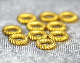 24K Pure Gold Runde Spacer Ringe Perlen für Armband Halskette Schmuckherstellung, Eine Perle Luxus Gold DIY Geschenke