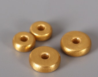 24K Pure Gold Bead 999 Gold Spacer Beads for Bracelet Necklace Jewelry Making, One Bead