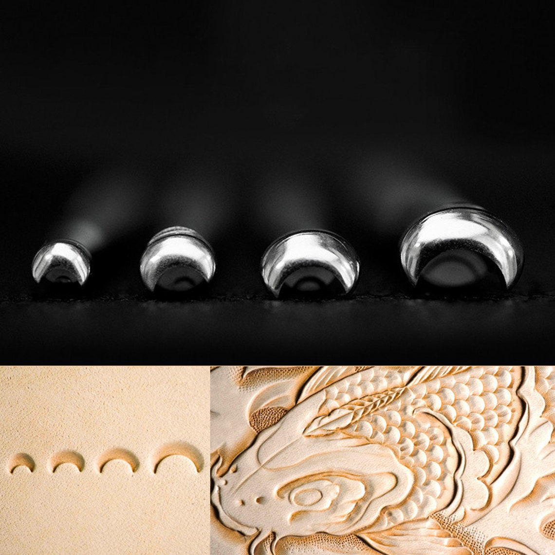 Leather Stamping Tool Fish Scales Pattern Saddle Making Etsy