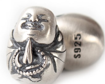 925 Sterling Silber Buddha Perlen Anhänger für Charms Armbänder Halskette