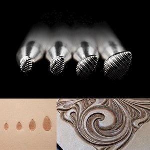 Leather Stamp Tool Stamping Working Carving Punches Tools Craft Saddle 3-D Stamp for Leather Crafts