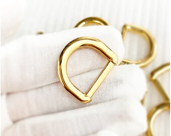 Gold / Silber Verschluss D-Ringe für Lederwaren Taschengurt DIY D-Ring Handgefertigte Ledertaschen und Hardware Zubehör