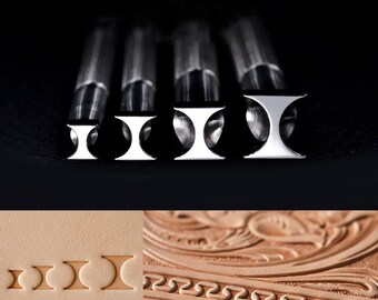 Leder Stanzwerkzeuge 304 Edelstahl Leder Druck Punch Werkzeuge Leder Sattel machen Set(1/4PCS)
