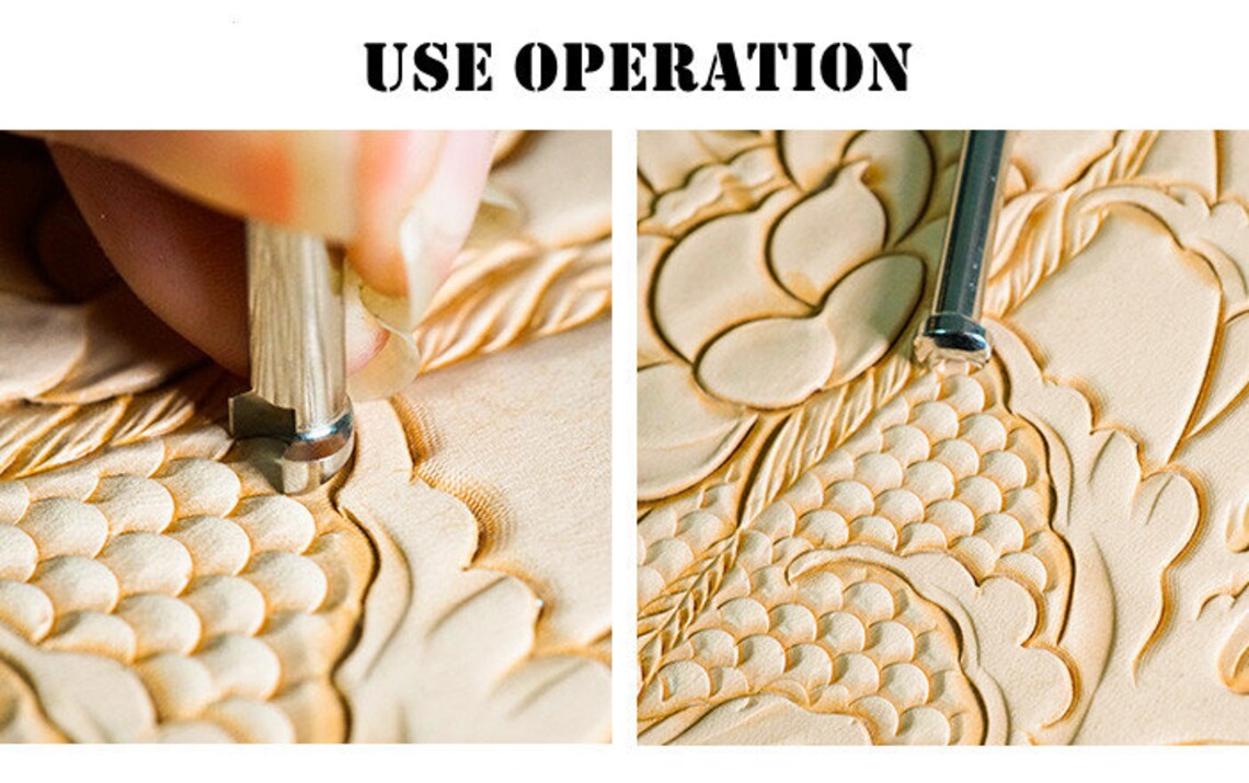 Leather Stamping Tool Fish Scales Pattern Saddle Making Etsy
